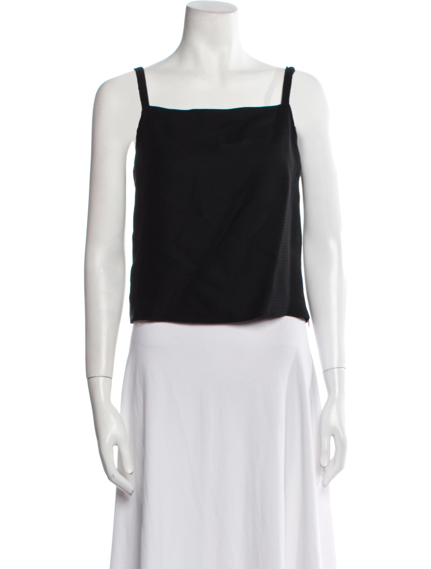 Gianfranco Ferre Studio Square Neckline Sleeveless Crop Top