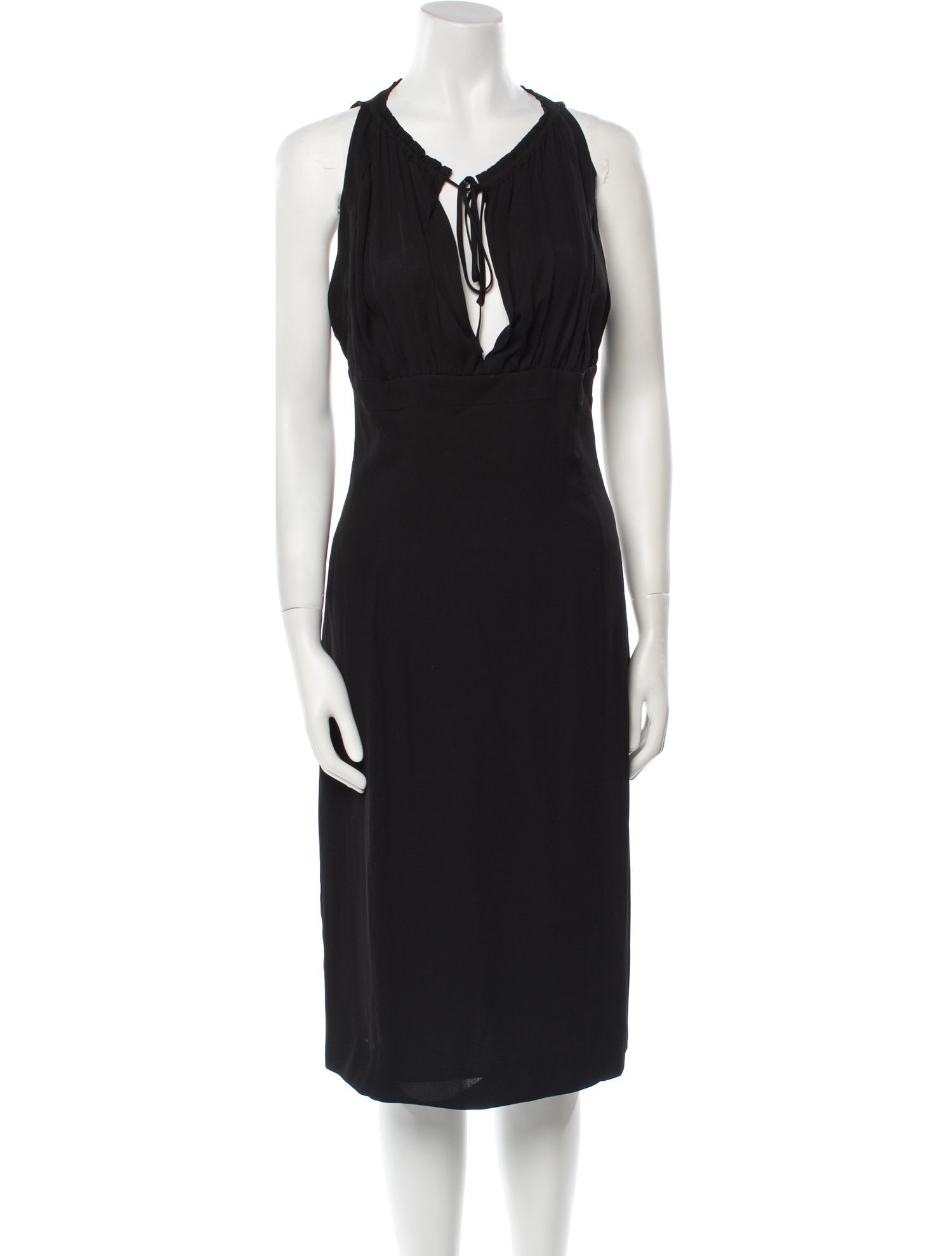 Gianfranco Ferre Studio V-Neck Midi Length Dress