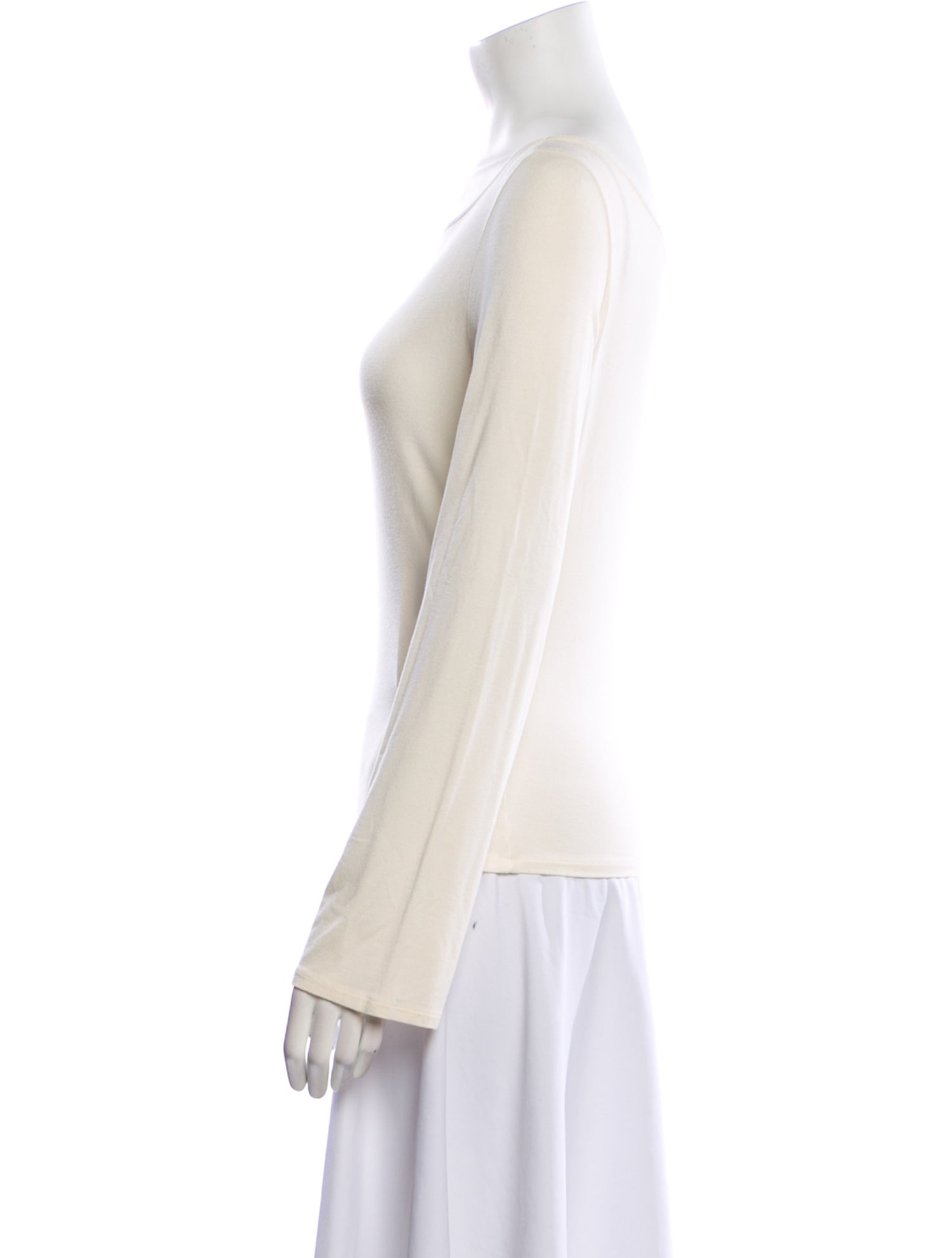 Gianfranco Ferre Studio Scoop Neck Long Sleeve Top
