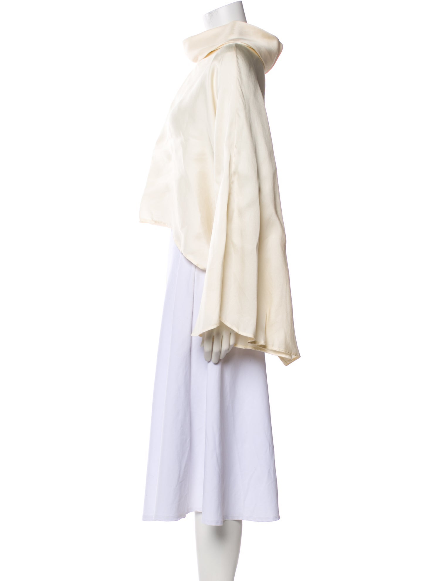 Gia Studios Silk Mock Neck Crop Top