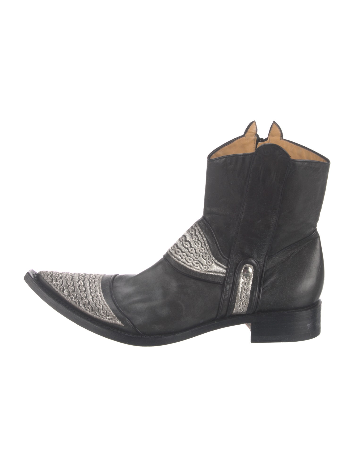 Gianni Barbato Leather Patterned Boots