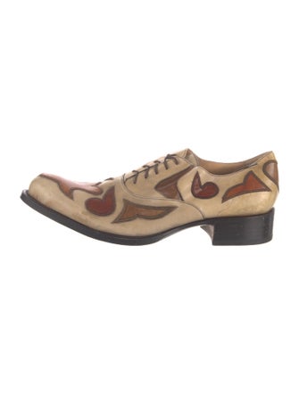 Gianni Barbato Leather Patterned Oxfords
