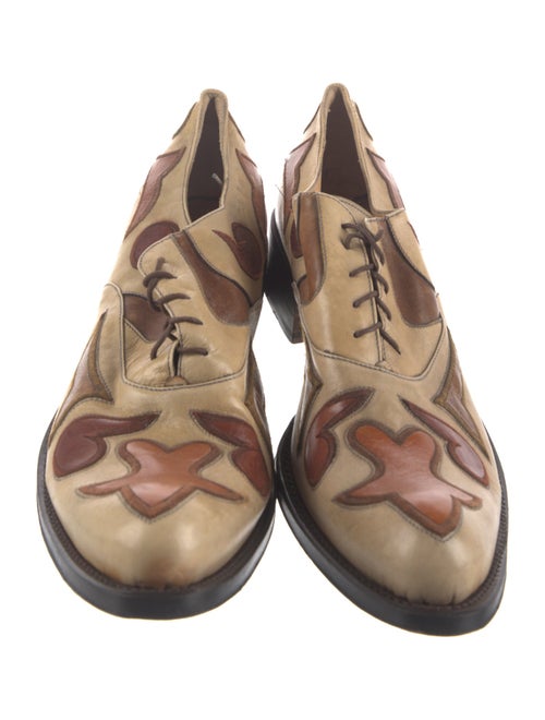 Gianni Barbato Leather Patterned Oxfords