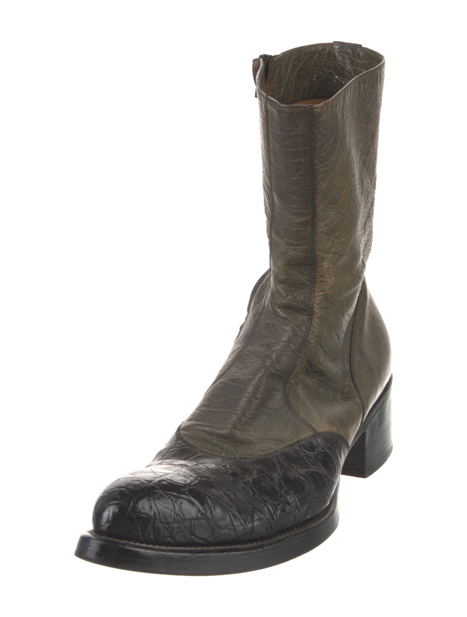 Gianni Barbato Vintage Embossed Leather Boots