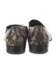 Gianni Barbato Leather Animal Print Dress Loafers
