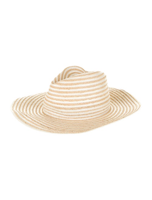 Gigi Burris Straw Wide Brim Hat Tan