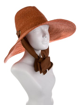 Gigi Burris Straw Sun Hat With Ribbon Accent