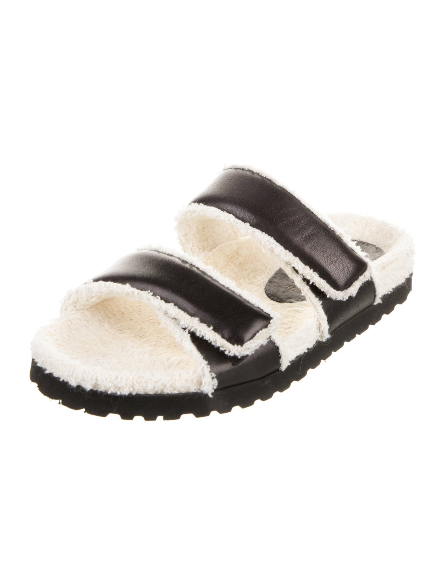 Gia x Pernille Teisbaek Leather Animal Print Slides