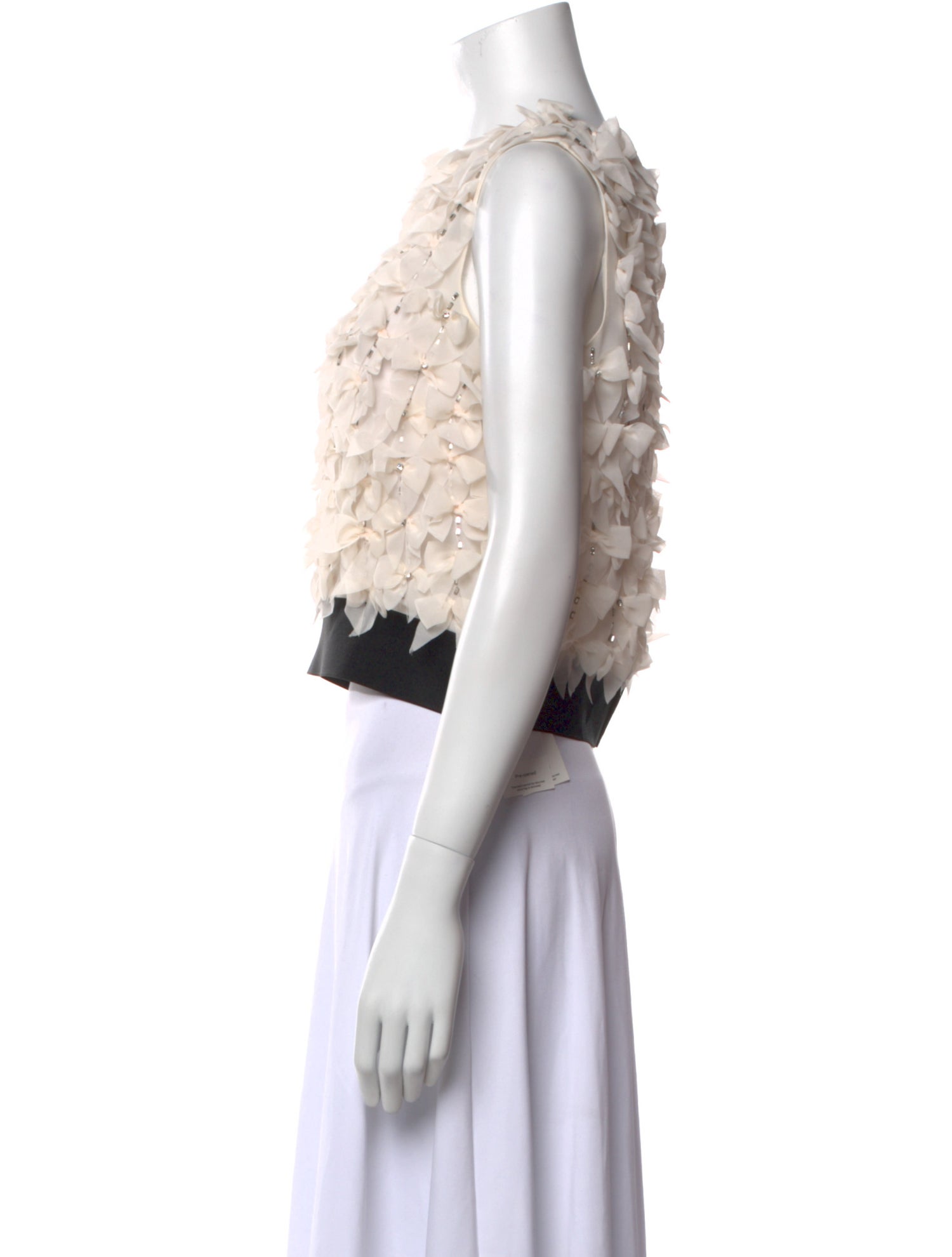 Giambattista Valli x H&M Colorblock Pattern Crew Neck Crop Top