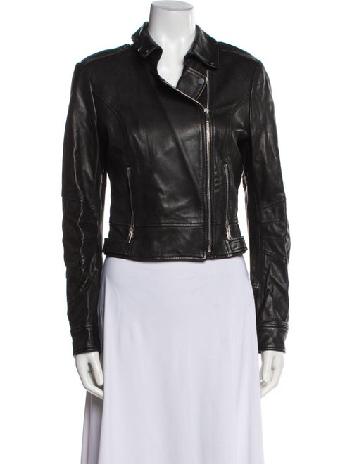 Gizia Leather Biker Jacket