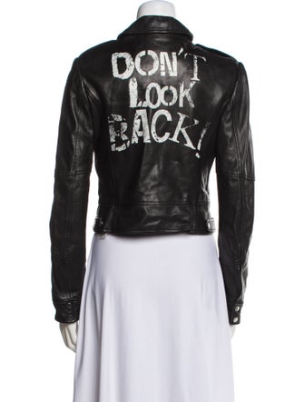 Gizia Leather Biker Jacket