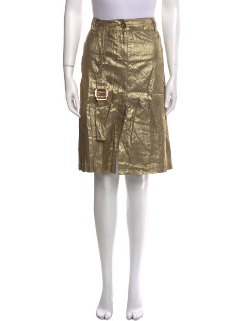 Gizia Linen Knee-Length Skirt