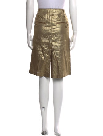 Gizia Linen Knee-Length Skirt