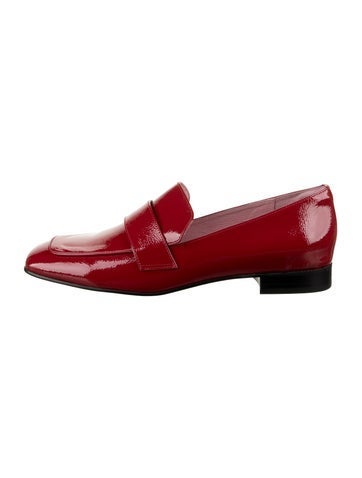 Pre-owned Gini & Albert Patent Leather Loafers In Red