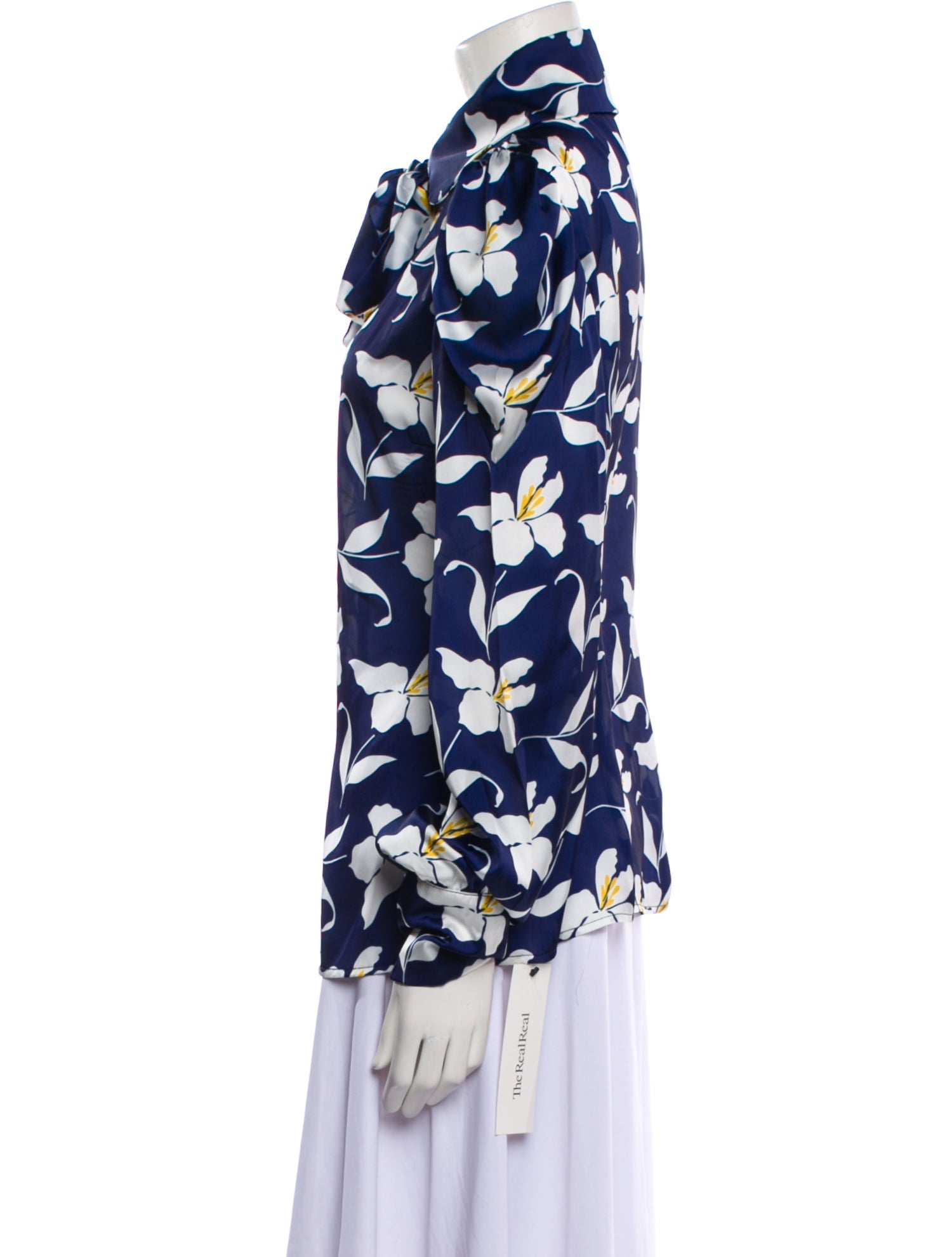 Giovanni Cavagna Floral Print Long Sleeve Button-Up Top