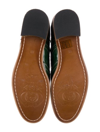 Girotti Patent Leather Lasercut Accents Combat Boots