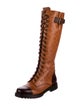 Girotti Leather Patterned Lace-Up Boots