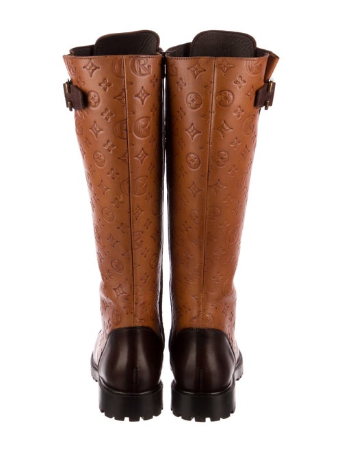 Girotti Leather Patterned Lace-Up Boots