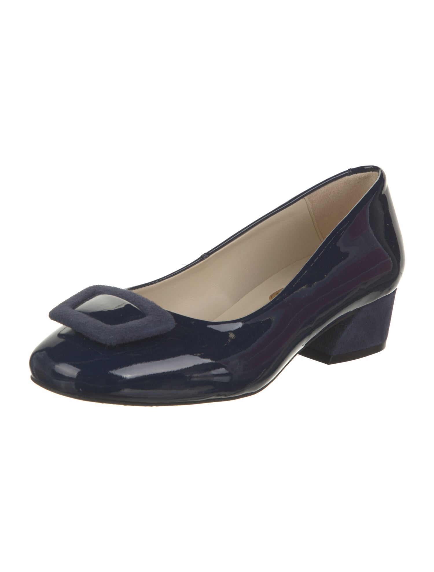 Girotti Patent Leather Leather Trim Embellishment Ballet Flats