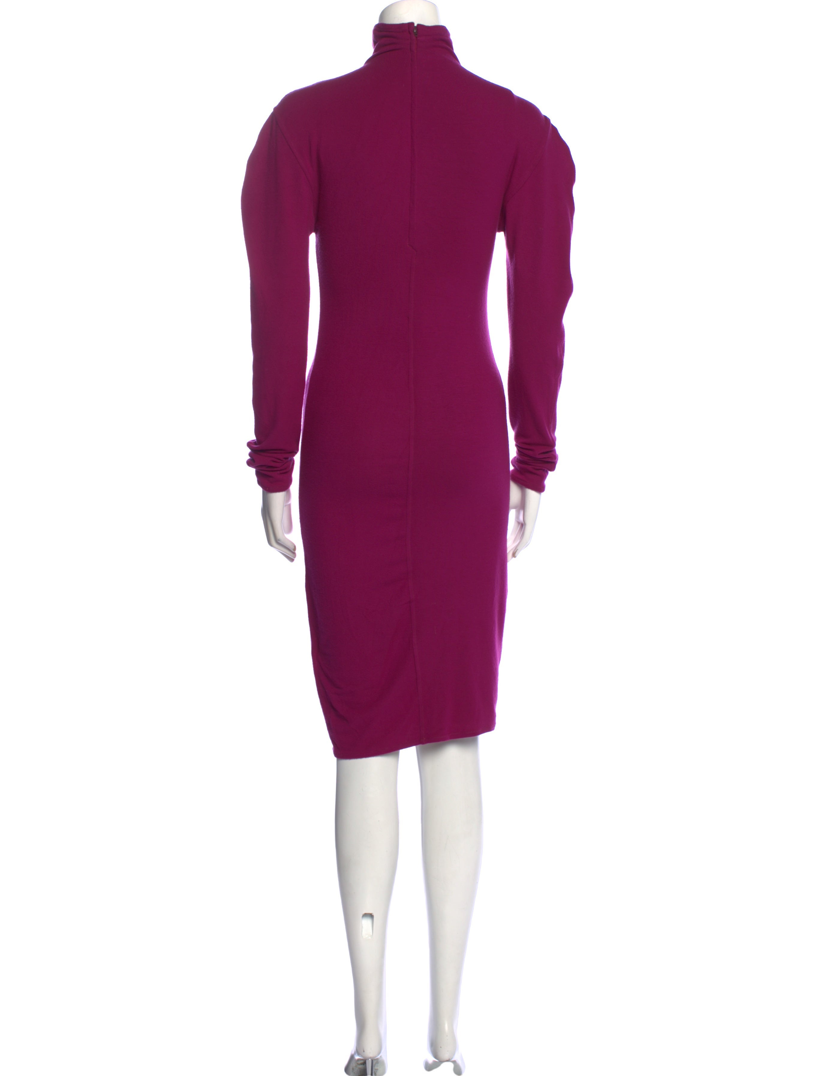 purple long sleeve dress knee length Women's Miss Sixty Long Sleeve Knee Length Purple Shimmer Stretch Dress, Medium