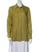 Giorgio Sant'Angelo Linen Long Sleeve Button-Up Top