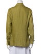 Giorgio Sant'Angelo Linen Long Sleeve Button-Up Top