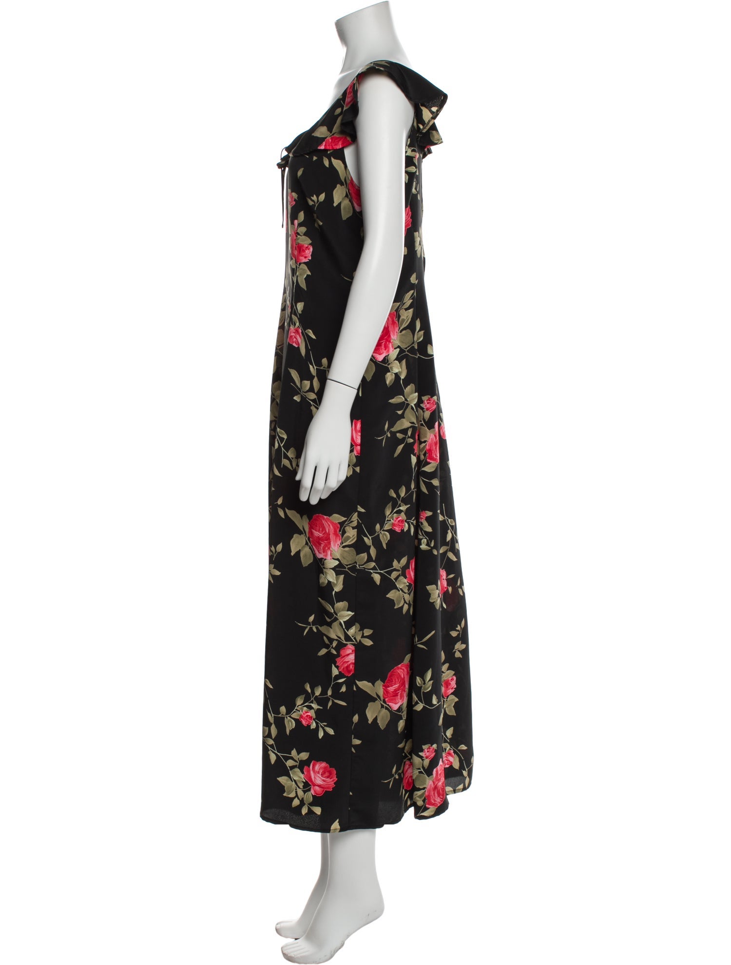 Giorgio Sant'Angelo Floral Print Long Dress