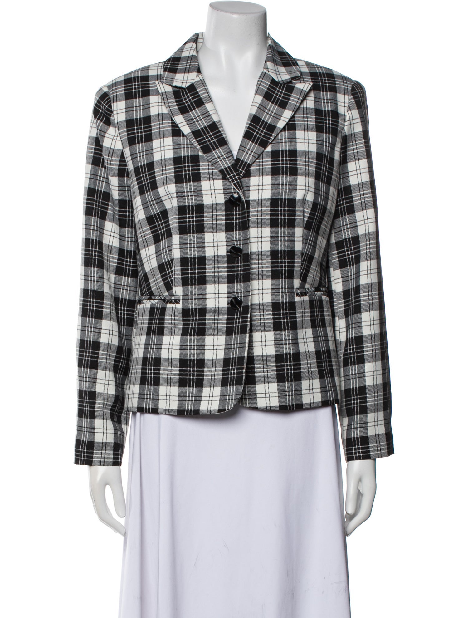 Giorgio Sant'Angelo Plaid Print Blazer