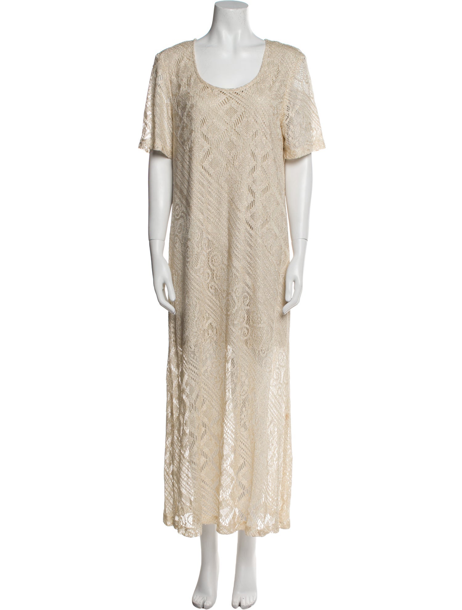 Giorgio Sant'Angelo Scoop Neck Long Dress