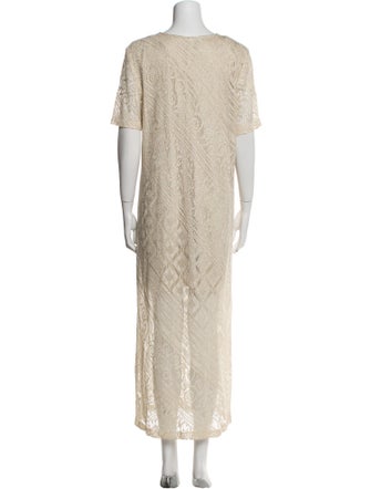 Giorgio Sant'Angelo Scoop Neck Long Dress