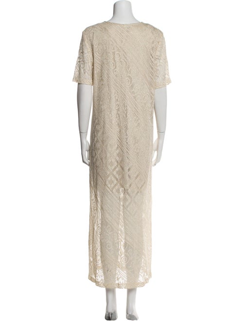 Giorgio Sant'Angelo Scoop Neck Long Dress