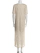 Giorgio Sant'Angelo Scoop Neck Long Dress