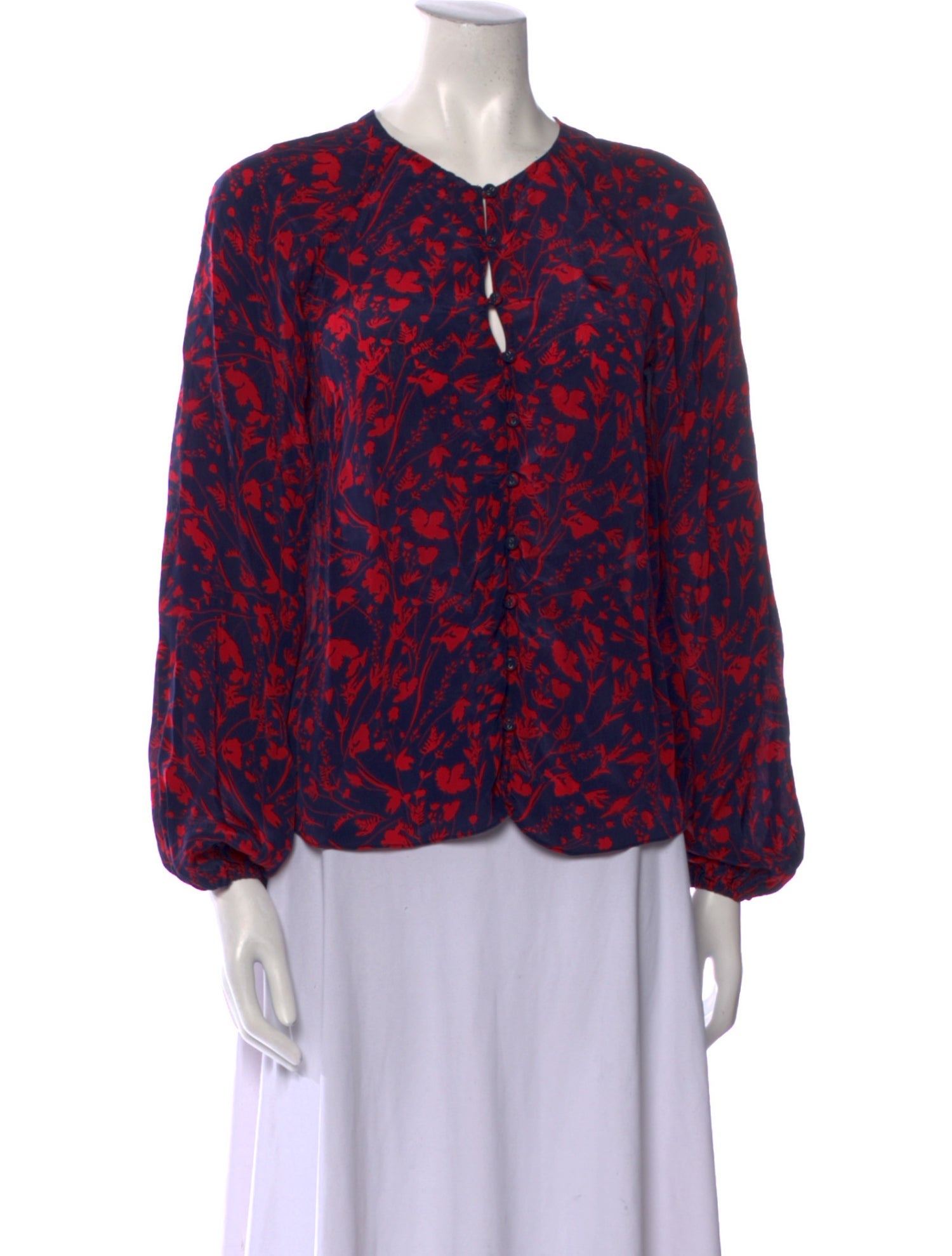 Gilner Farrar Printed Crew Neck Blouse