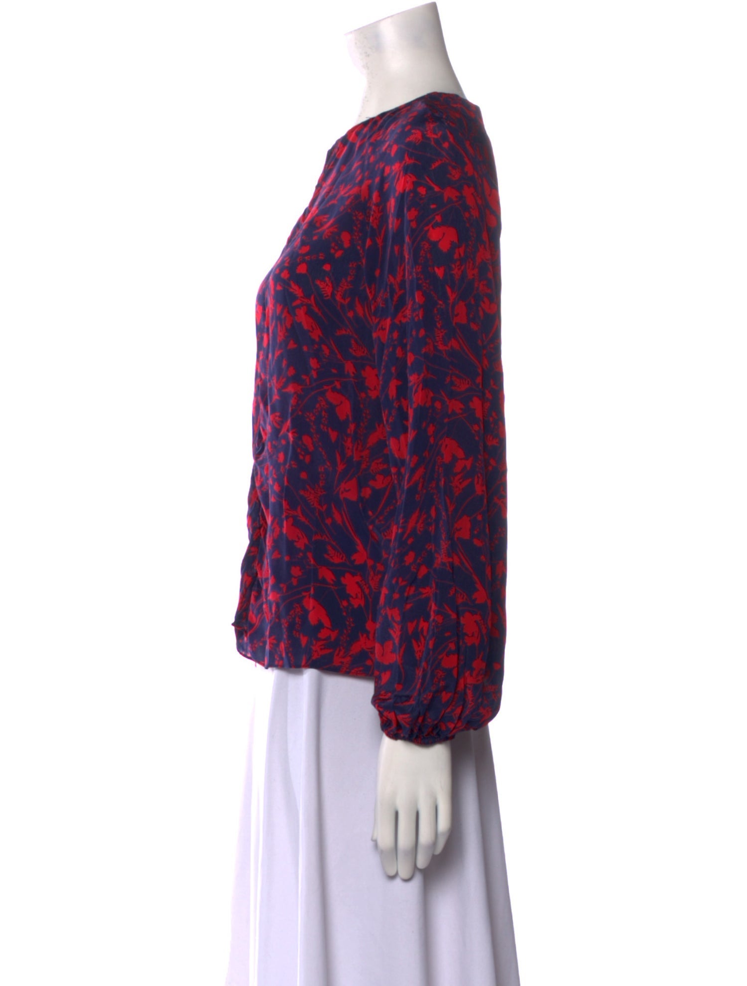 Gilner Farrar Printed Crew Neck Blouse