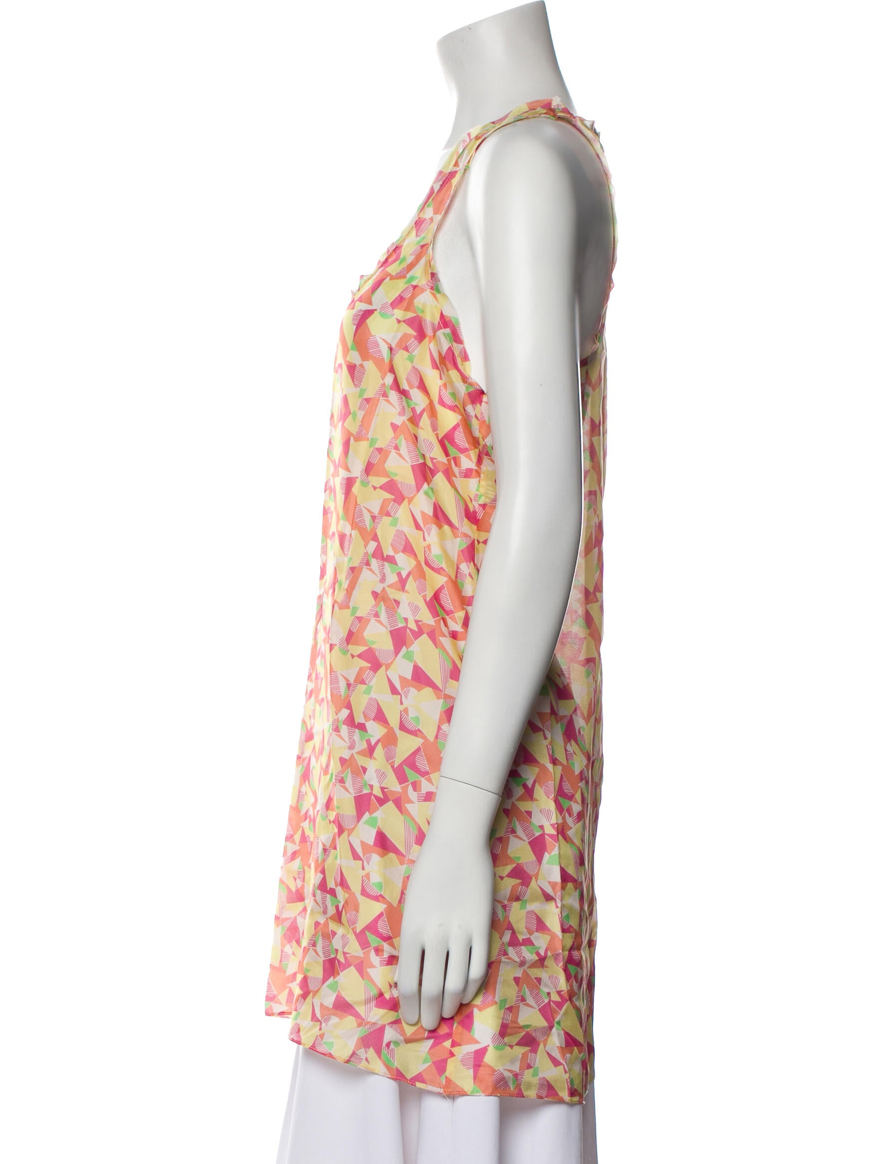 Gilner Farrar Floral Print Scoop Neck Tunic