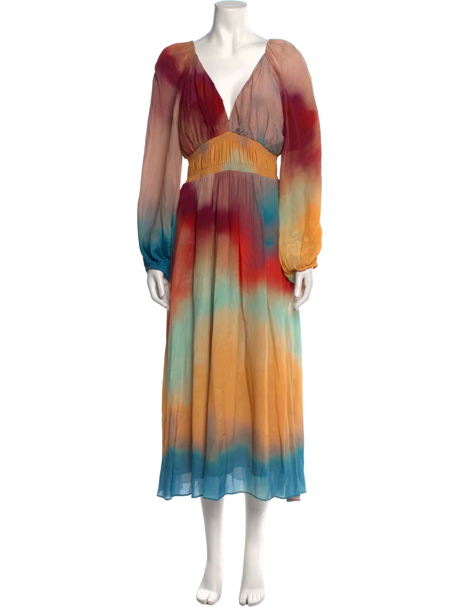 Gilner Farrar Tie-Dye Print Long Dress