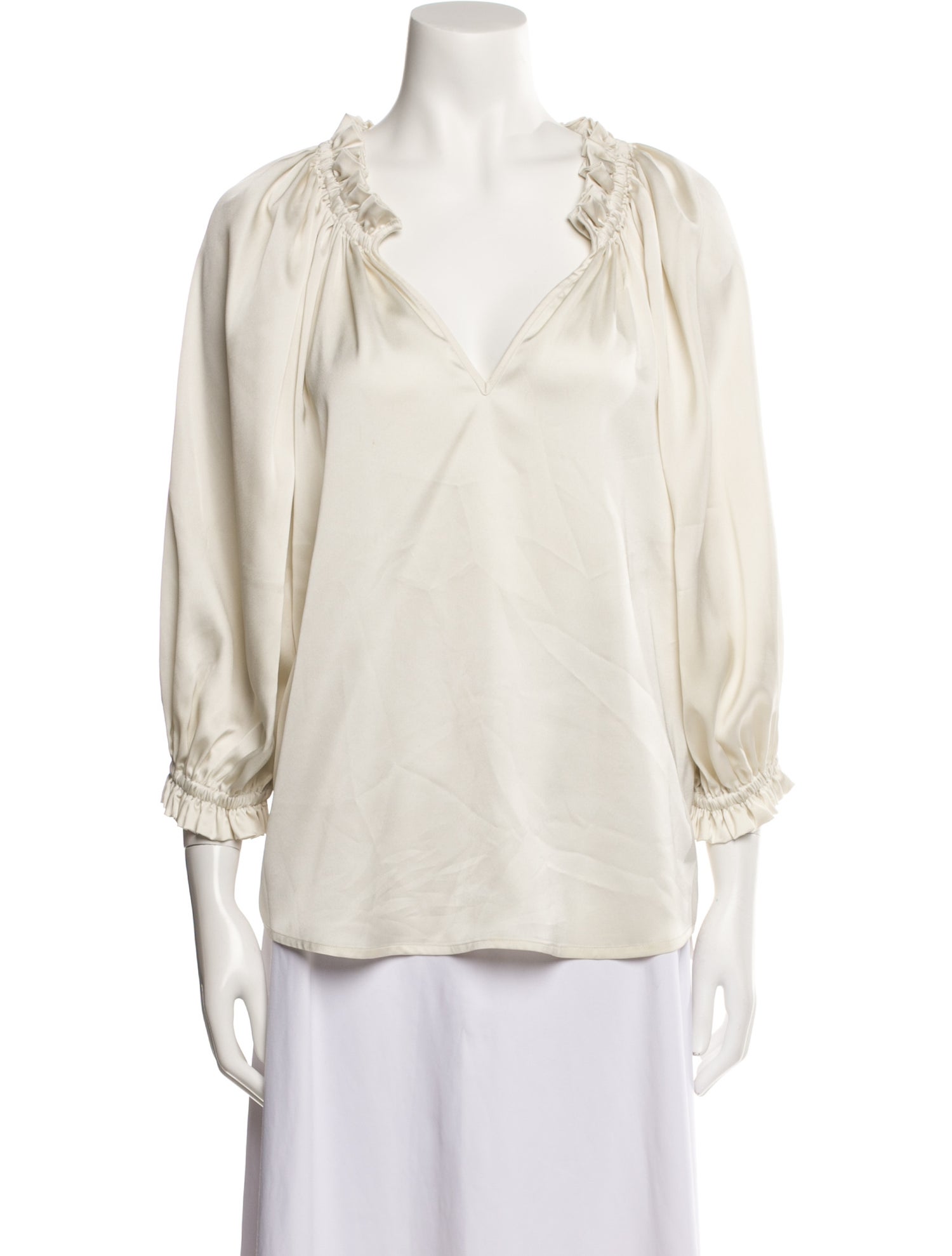 Gilner Farrar V-Neck Three-Quarter Sleeve Blouse