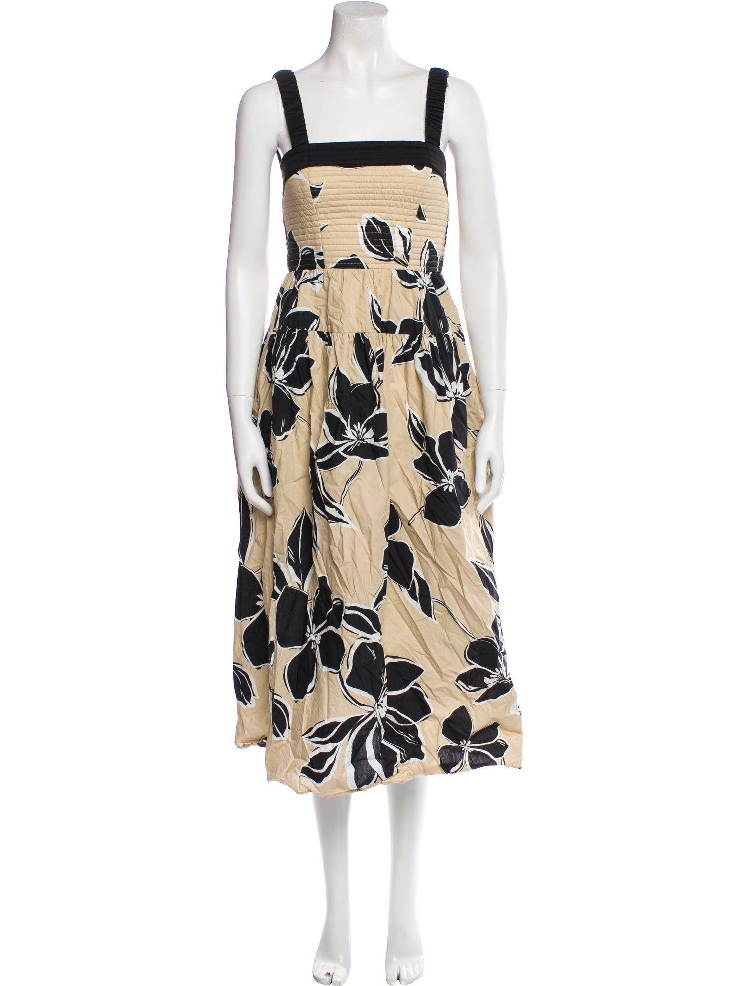 Gilner Farrar Floral Print Midi Length Dress