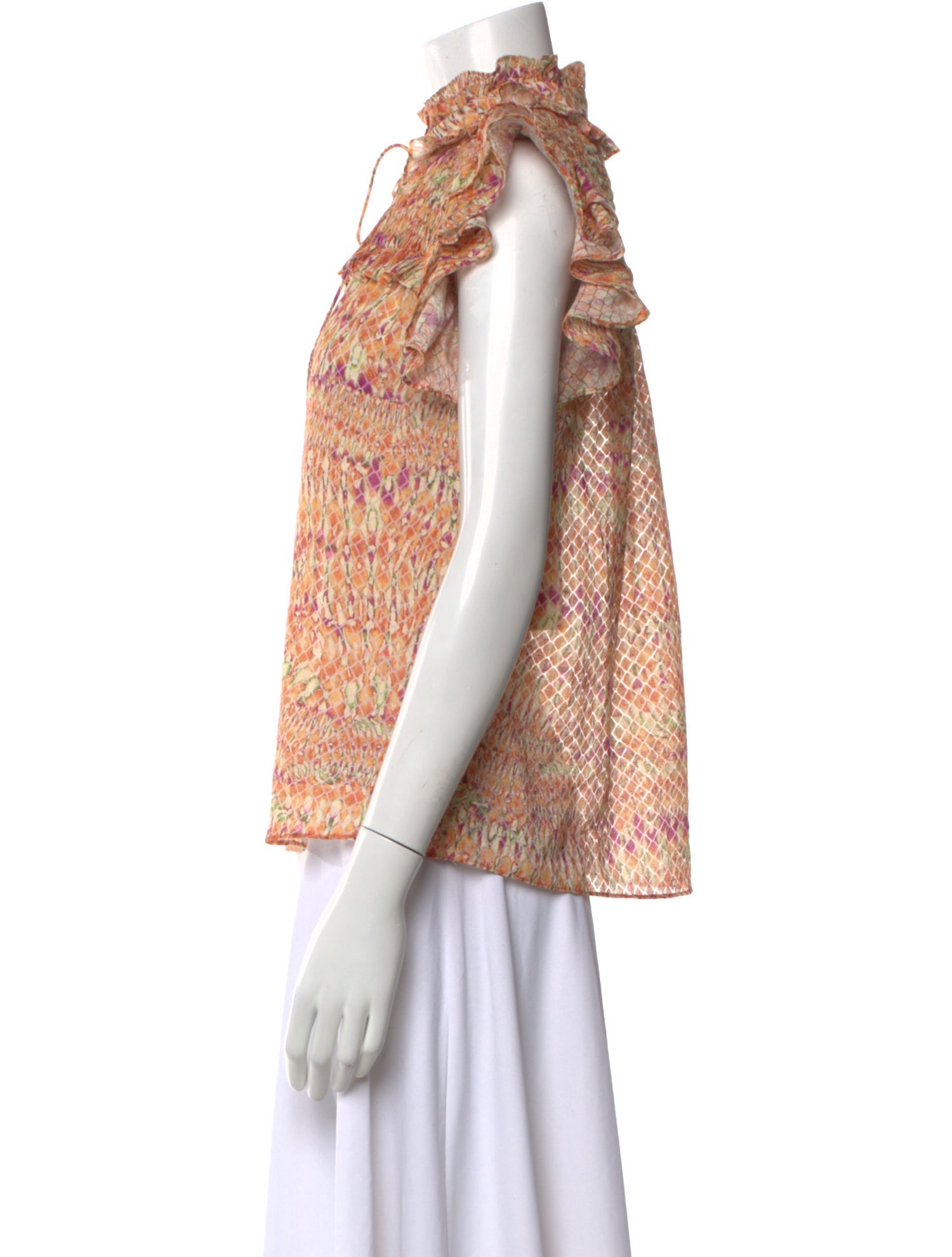 Gilner Farrar Printed Mock Neck Blouse