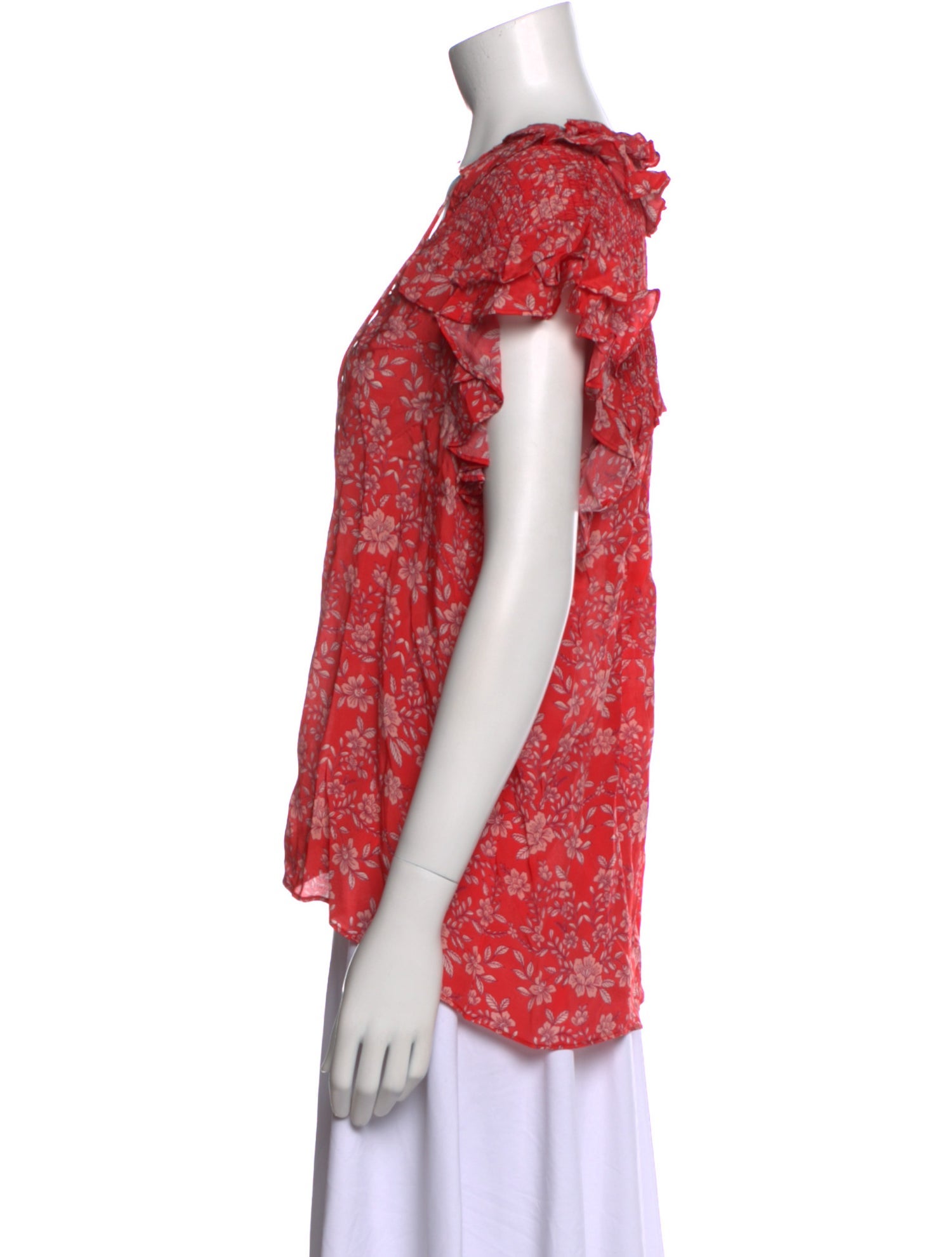 Gilner Farrar Floral Print V-Neck Blouse