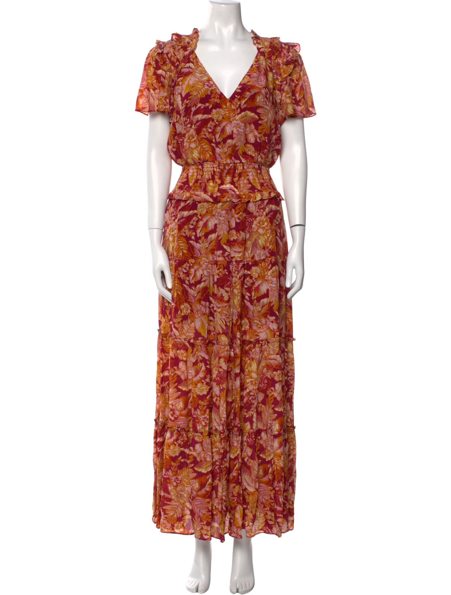 Gilner Farrar Floral Print Long Dress