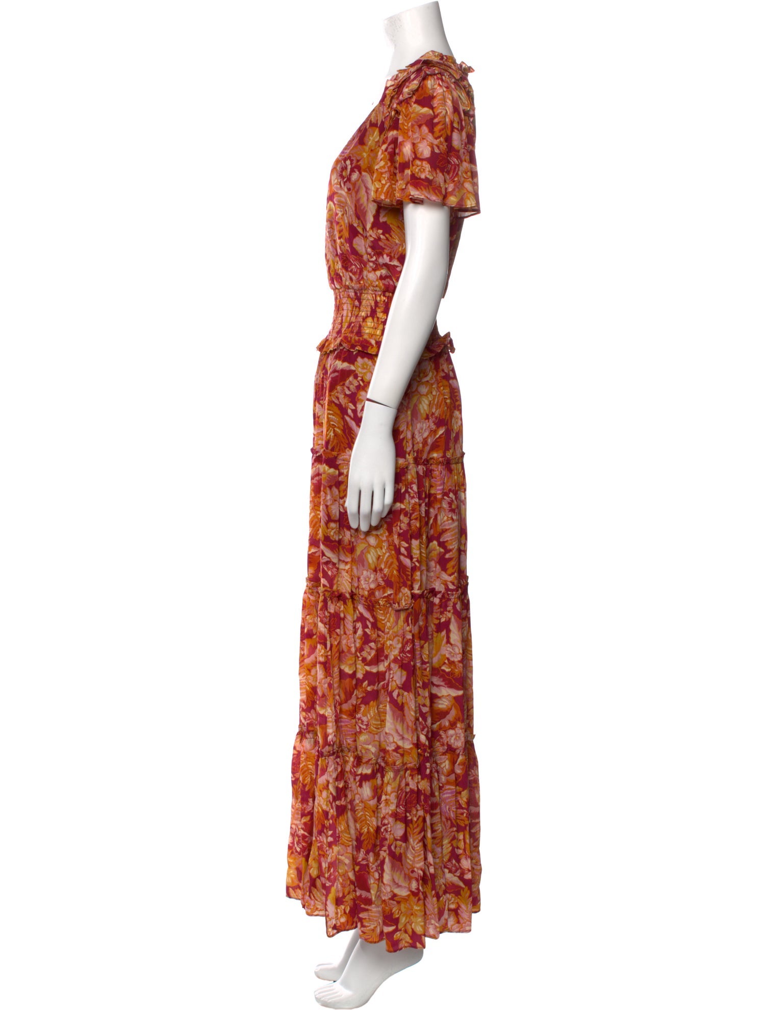Gilner Farrar Floral Print Long Dress