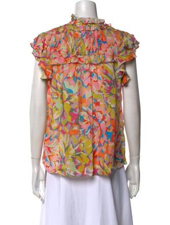 Gilner Farrar Printed Mock Neck Blouse