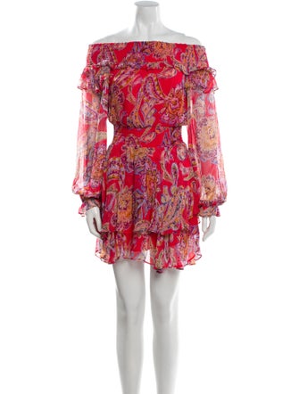 Gilner Farrar Paisley Print Mini Dress