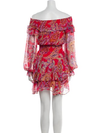 Gilner Farrar Paisley Print Mini Dress