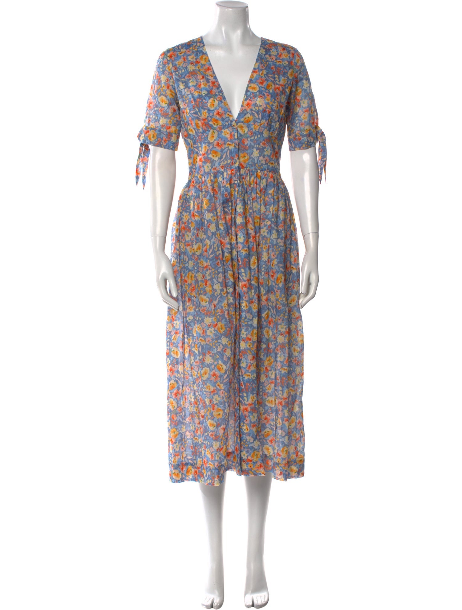 Gilner Farrar Floral Print Long Dress