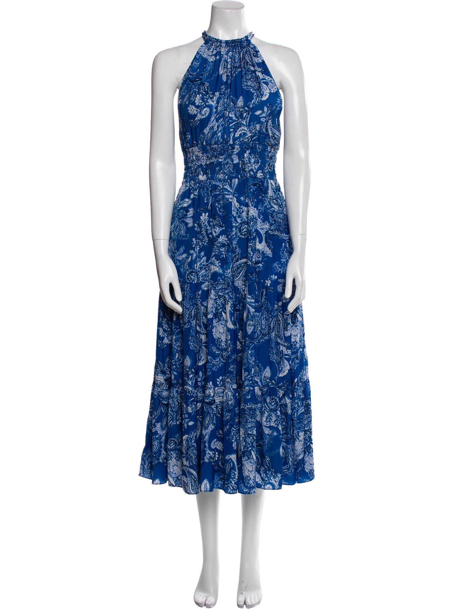 Gilner Farrar Paisley Print Midi Length Dress w/ Tags