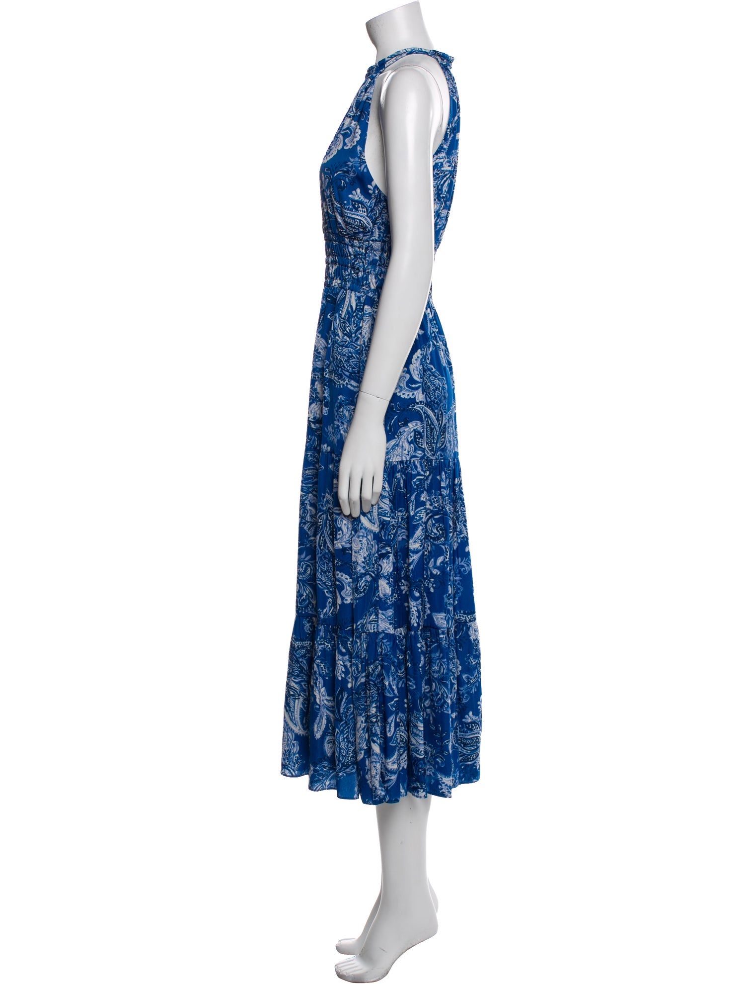 Gilner Farrar Paisley Print Midi Length Dress w/ Tags