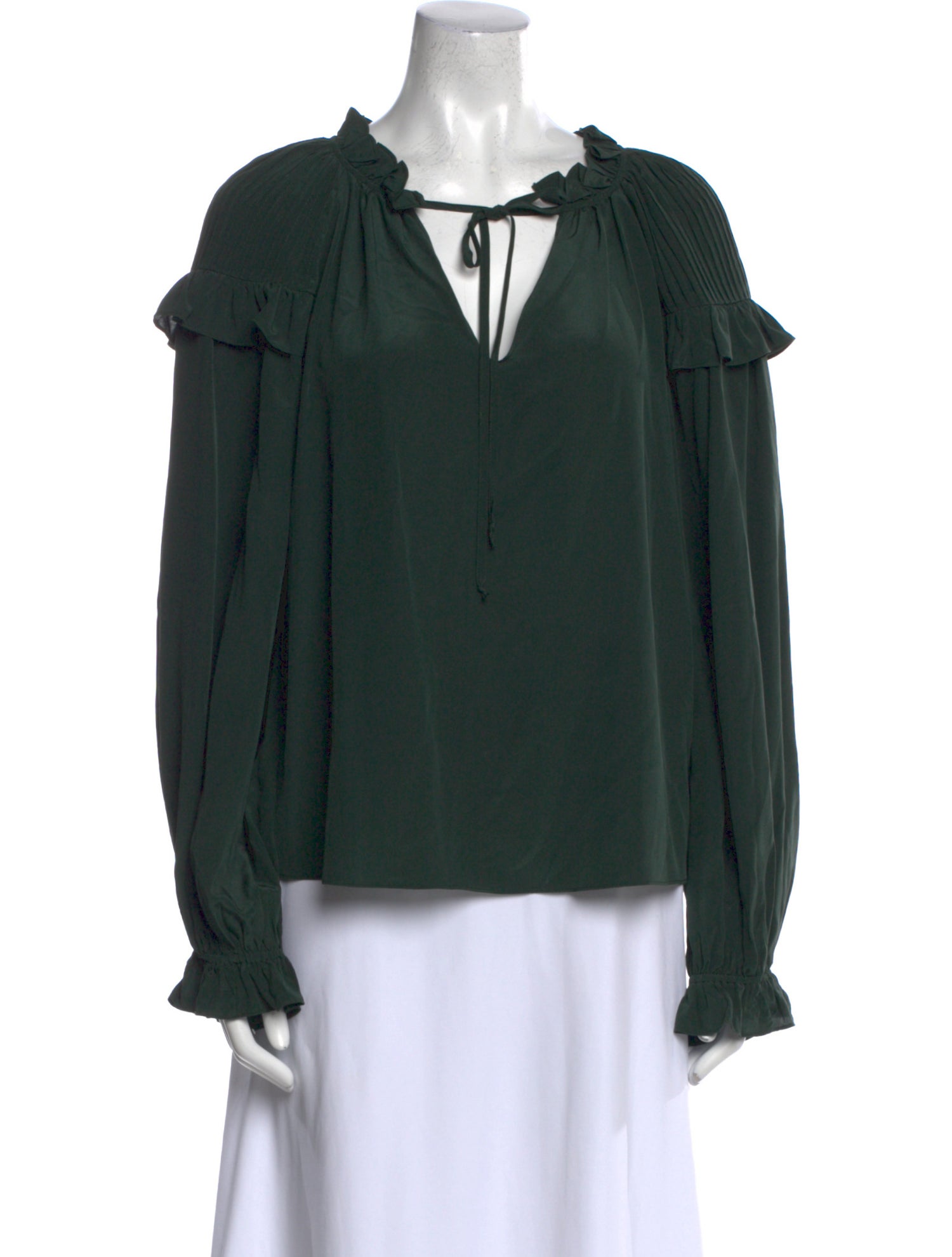 Gilner Farrar Silk V-Neck Blouse