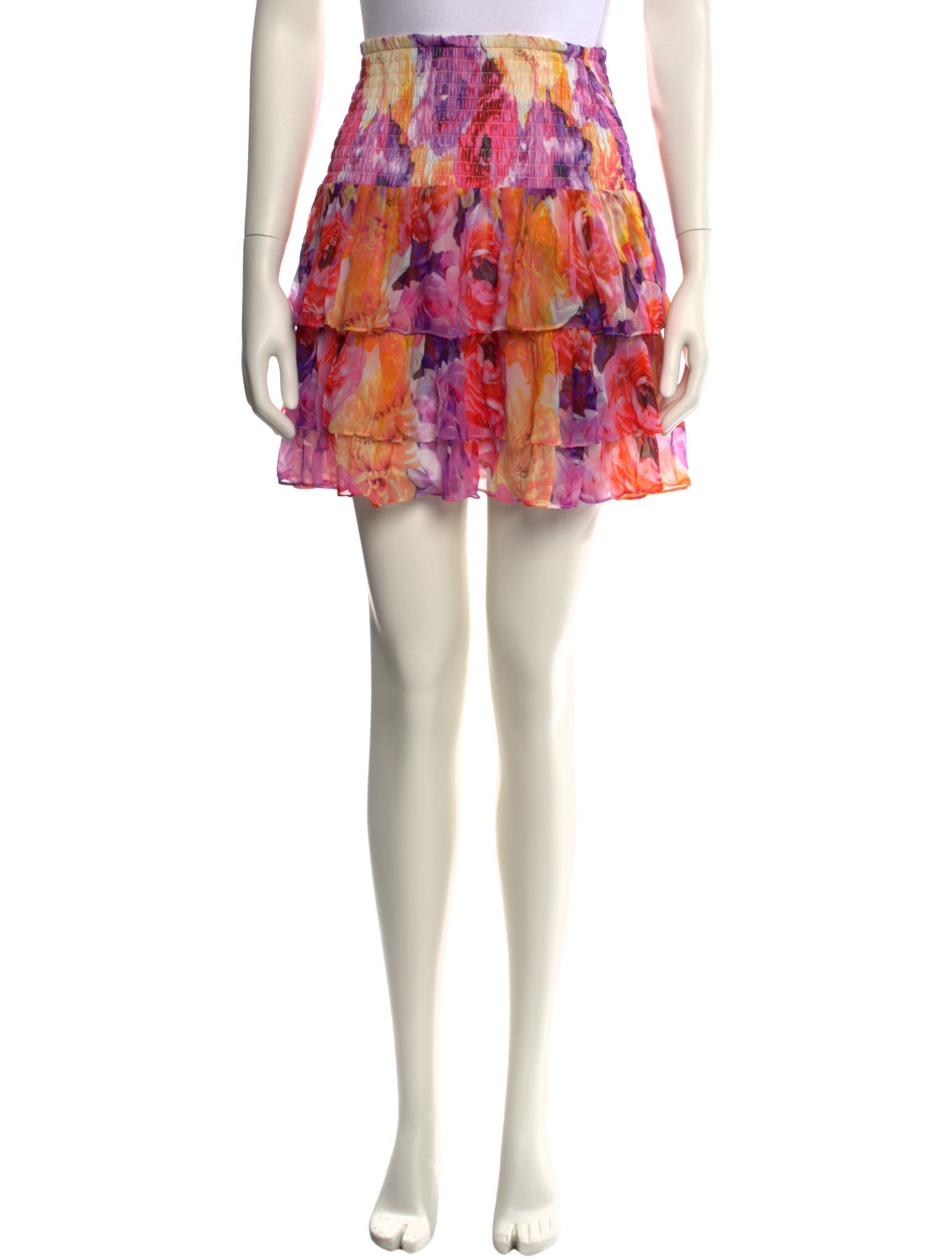 Gilner Farrar Floral Print Mini Skirt